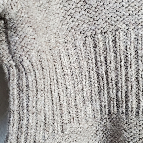 Small Free People Oatmeal Wool Blend Boho Cottagecore Knit Sweater - Picture 6 of 10